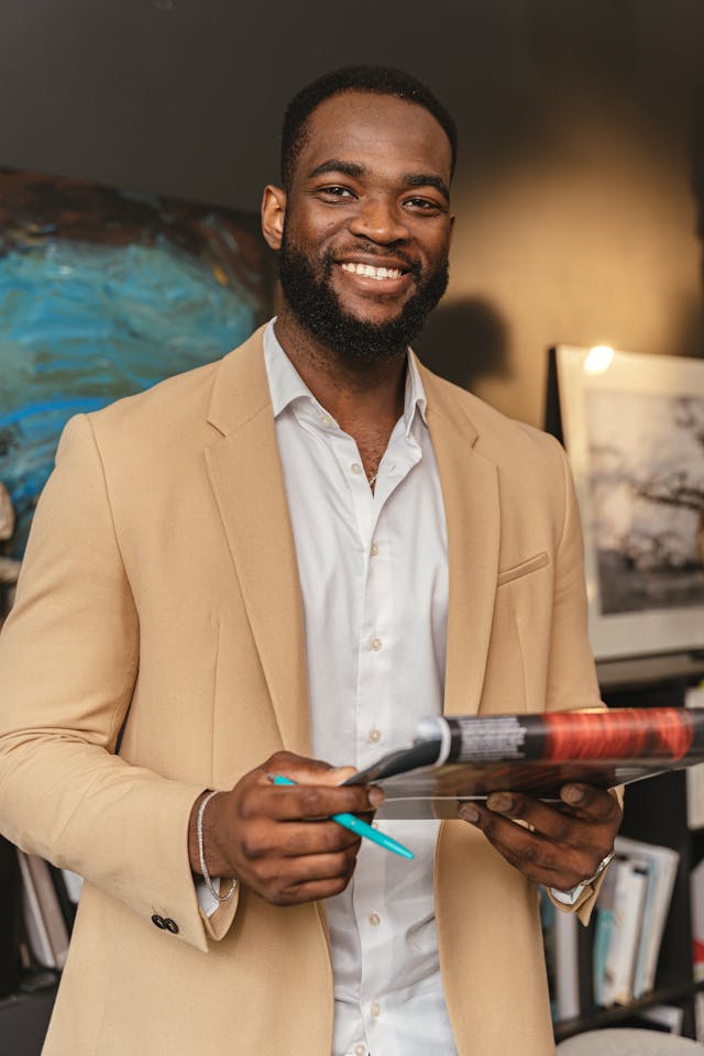 Man met pen
